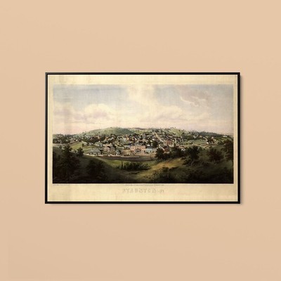 Vintage Places - Staunton Virginia - Art Print on Paper or Canvas