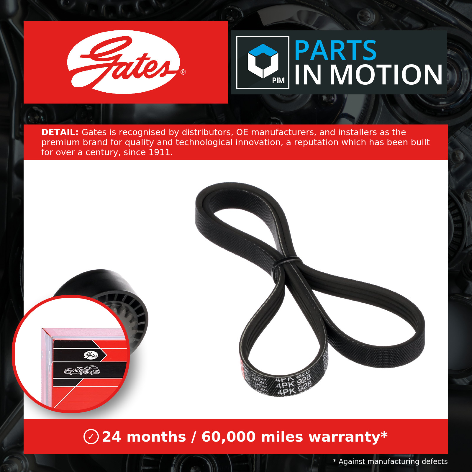 GATES-OE K014PK928 V-Ribbed Belt Set for DACIA,NISSAN,PROTON,RENAULT - Image 14