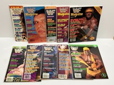 Lot of 10 ** 1980s & 90s WWF Magazines Andre the Giant, Bret Hart Hulk Hogan