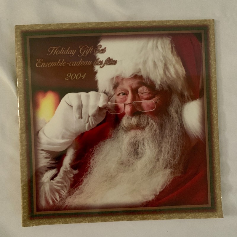 Canada 2004 Holiday 7-Coin Set, Sealed, Exclusive Colored Santa coin