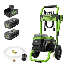 Greenworks 80V 3000PSI Pressure Washer w/ (2)x5Ah Battery & DualPort Charger