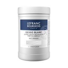Gesso - Blanc - Apprêt - Acrylique, aquarelle, huile - Pot 500ml - Lefranc Bourg