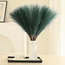 Green Pampas Grass Decor - 30pcs 24 Inch Artificial Pampas Grass Decor Tall, ...