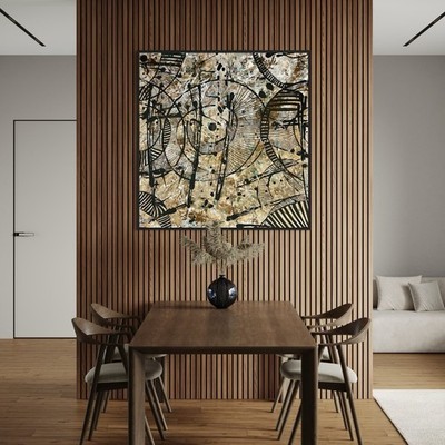 Original Abstract Hand-Painted Artwork - Unique, Handmade Paintings 100x100cm