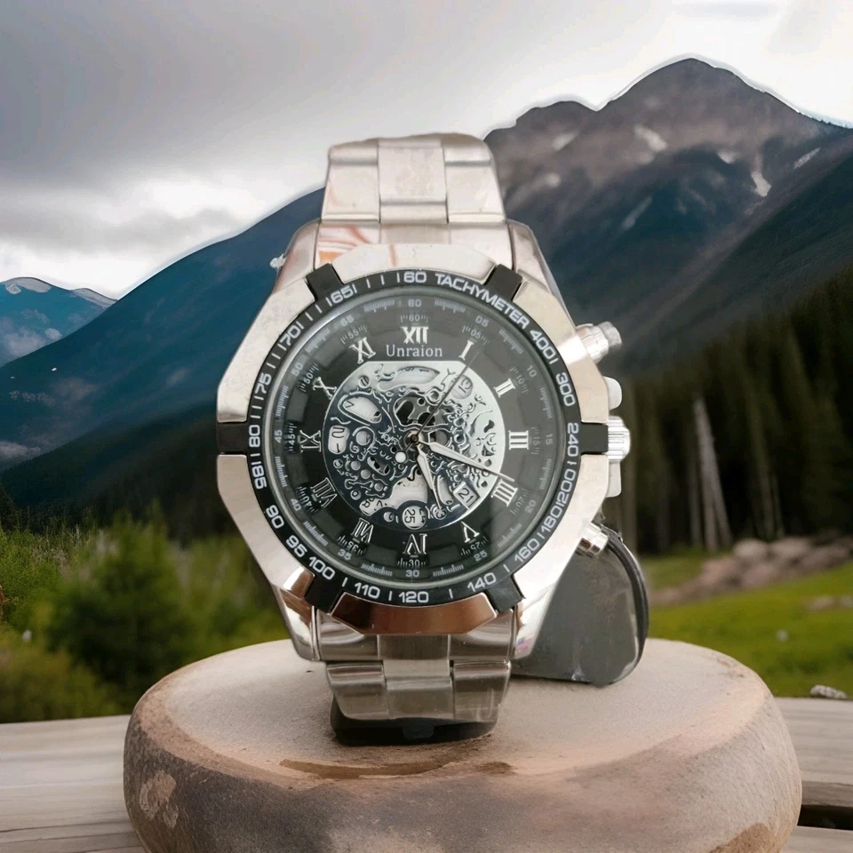 Orologio Uomo. Cassa Argento in Acciaio, Cinturino Argento in... - Immagine 2 di 4