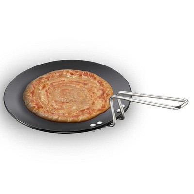Hawkins Futura 28 cm Tava, Hard Anodised Tawa with Stainless Steel, Black (AT28)