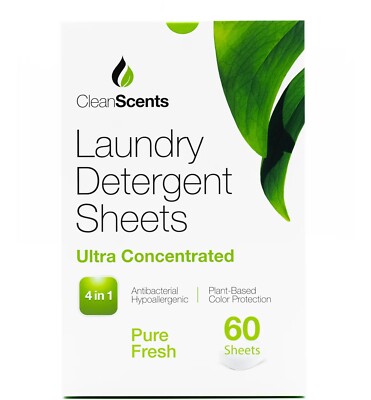 Cleanscents 5in1 Pure Fresh Laundry Detergent 60Sheets