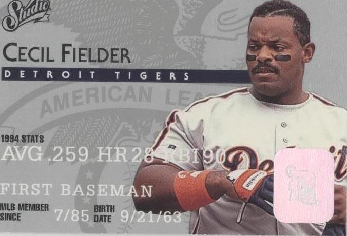 Cecil Fielder Baseball 1995 Season Sports Trading Cards