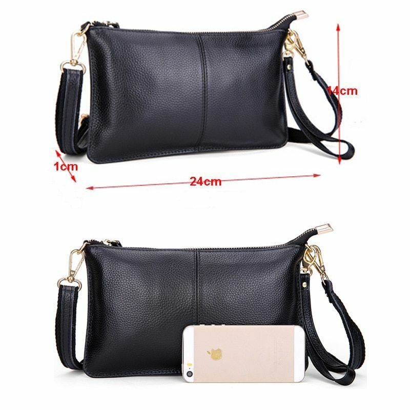 Leather Women Messenger Bag Female Shoulder Bag Envelope Clutch