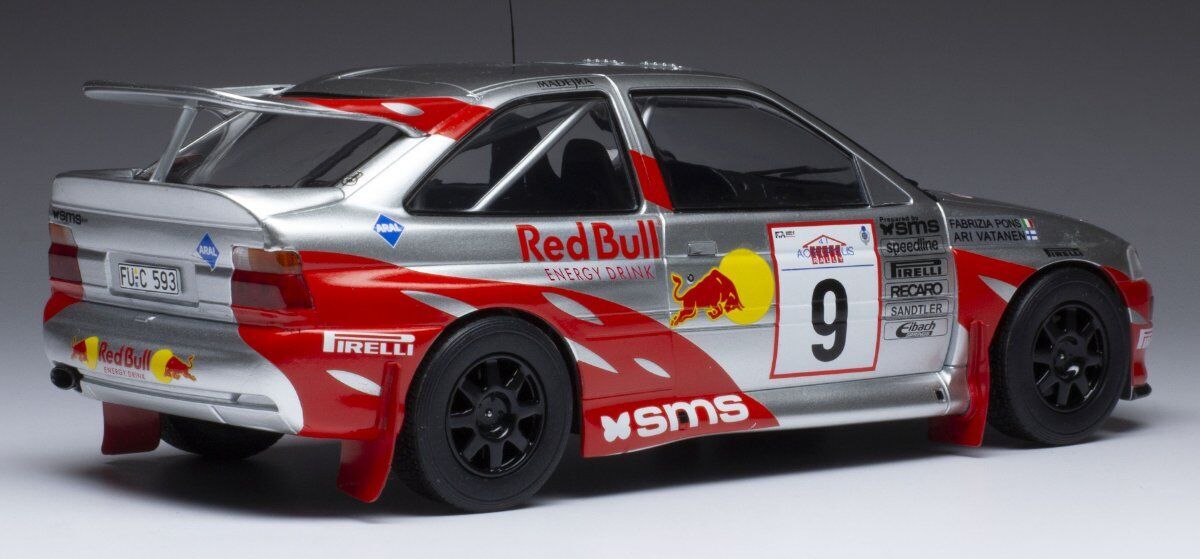 61 フォード 1994 Escort RS Cosworth ミニチャンプス 1/18 Scale - Ford Escort RS Cosworth #9 Red Bull Rally