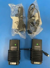 LOT OF 2 DELL AC ADAPTER 65W USB TYPE C LAPTOP CHARGER