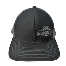 Sunroc Snapback Hat Black One Size Colorblock Clyde Richardson 6 Panel