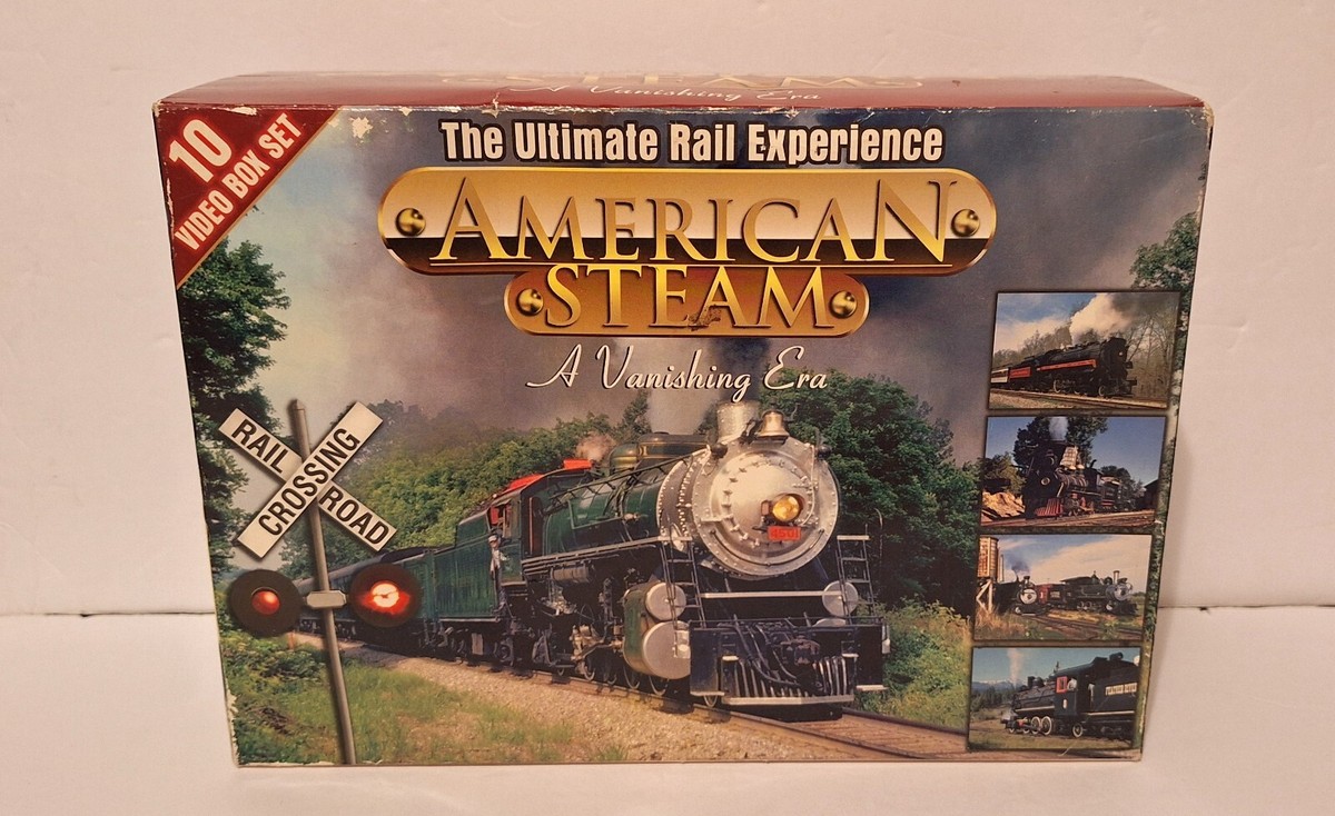 American Steam: A Vanishing Era 10-VHS Railroad /Locomotive/Train