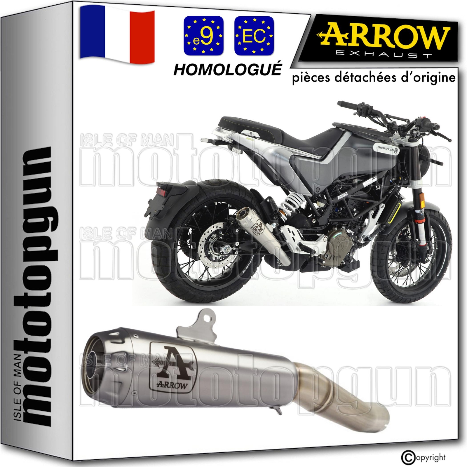 Echappement Arrow Pro-Race homologue pour optimiser votre Husqvarna Vitpilen 125 2023