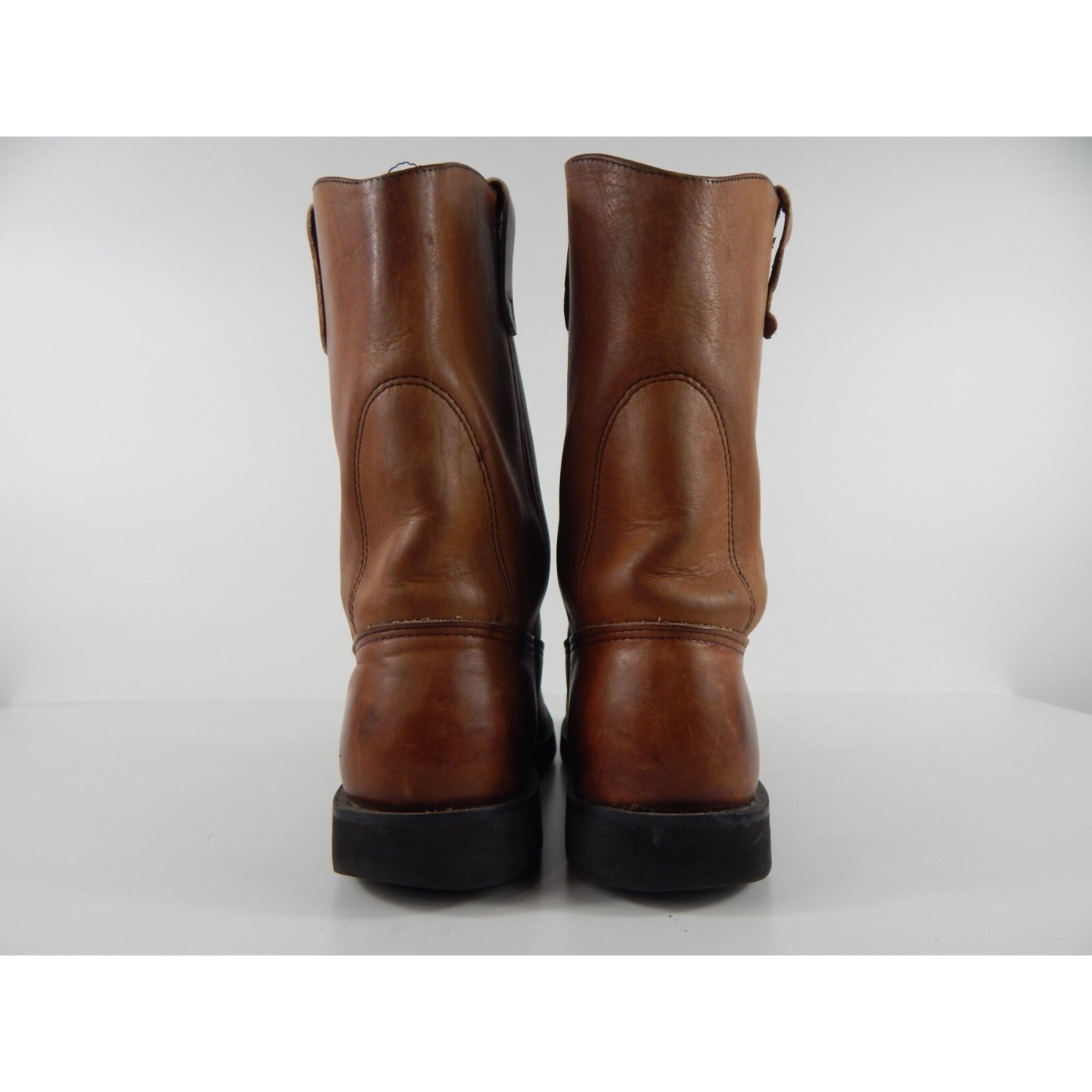 Vintage Rare Red Wing Made in USA Pull On Leather Work Boots Brown Men's D69 image 4