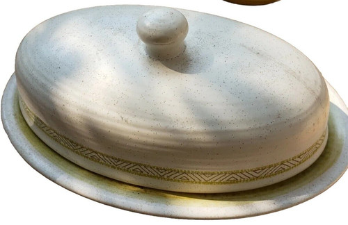 Franciscan Earthenware Hacienda Green, Butter Dish Lid Vtg Cottagecore Farmhouse
