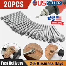 20Pcs Diamond Burr Bits Drill Set Rotary Multi Tool Accessories Kit. For Dremel