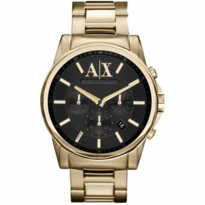 NEW MENS ARMANI EXCHANGE AX CHRONO GOLD OUTERBANKS WATCH AX2095 RRP  £199