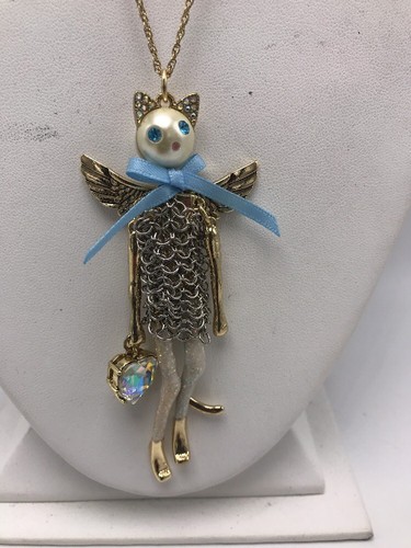 65 $ Betsey Johnson HIMMLISCHES STERNCHEN HIMMEL AUF ERDEN KÄTZCHEN ANHÄNGER Halskette M204 - Bild 2 von 9
