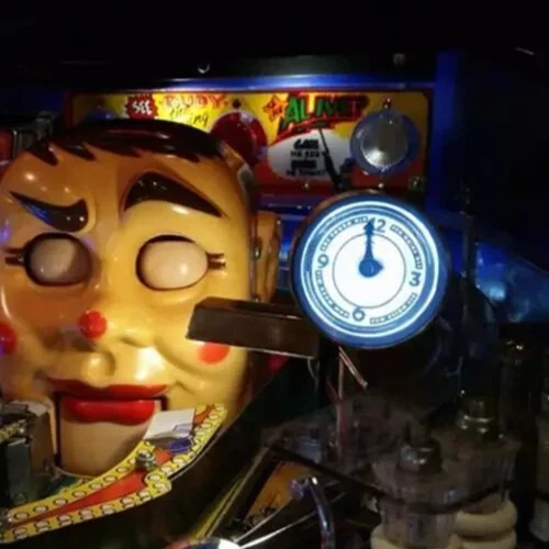 ULTIMATE!!! FUN HOUSE Pinball Interactive Motorised CLOCK Mod FUNHOUSE - Picture 1 of 4