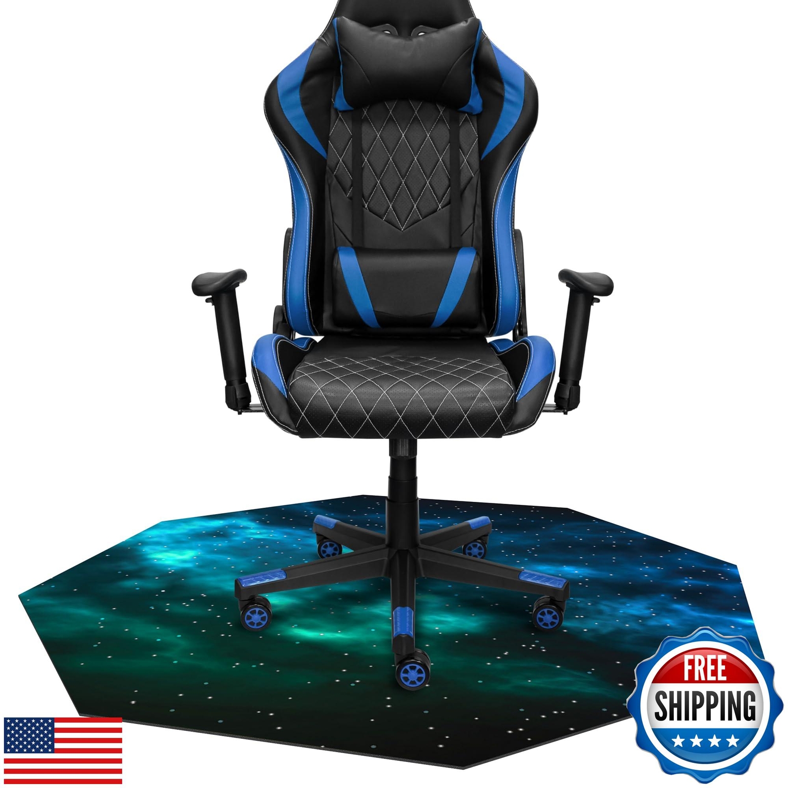 AREIA Gaming Chair Mat for Hardwood Floor - 47