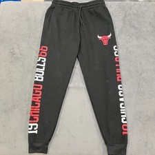 NBA Chicago Bulls Black Drawstring 1966 Athletic Sweatpants Men's Size L