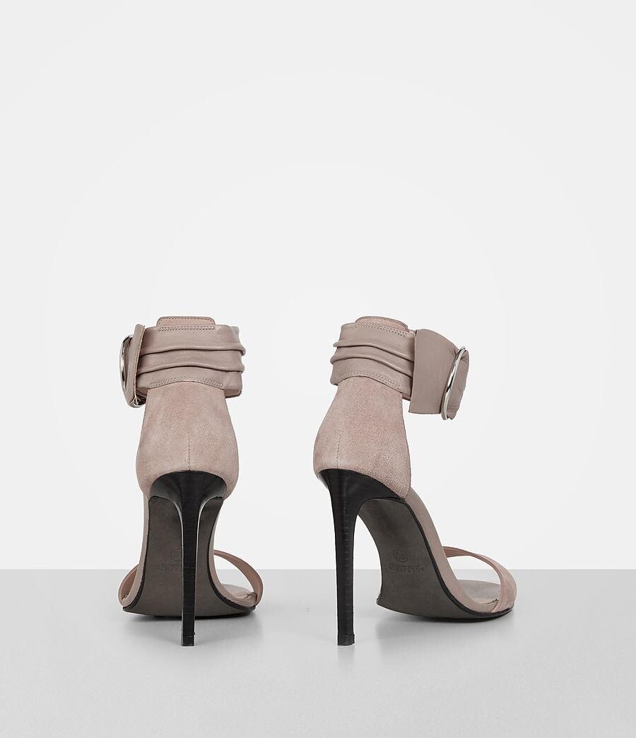 AllSaints Mauve Blush Pink Haidi Leather Heels Sandal… Gem