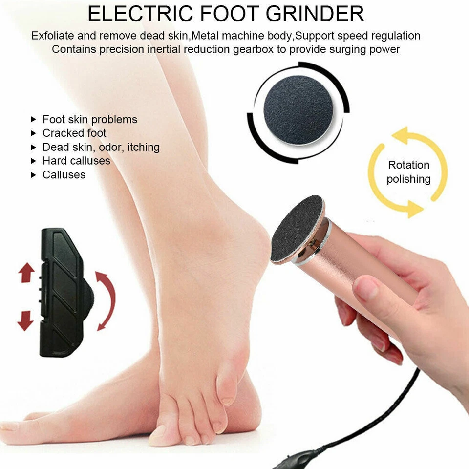 Foot Grinder Pedicure Tool Electric Foot File Callus Remover Dead Skin Removal - Image 4 of 4