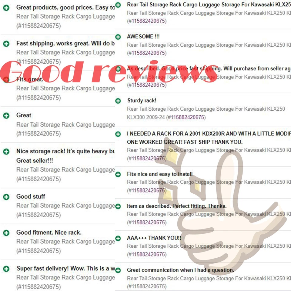 Rear Tail Storage Rack Cargo Luggage Storage For Kawasaki KLX250 KLX300 2009-25 - Image 2 of 4