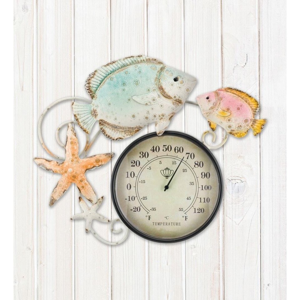 Thermometer Wall Decor Fish Multi eBay