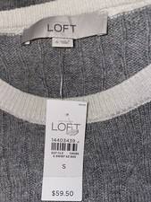 nwt ann taylor loft grey sweater small