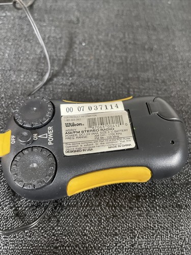 WILSON SPORTS MICRO AM/FM STEREO RADIO MODEL WSR2Y WITH HEAD SET - Picture 6 of 13