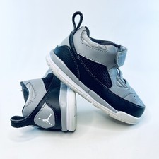 Jordan Flight Mid Top Sneakers 654977-006 Gray, Boys 8C - SHIPS FREE