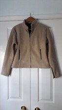 B.c. Clothing Ladies Beige Zip Up Fleece Jacket Size Small ~ Bnwot