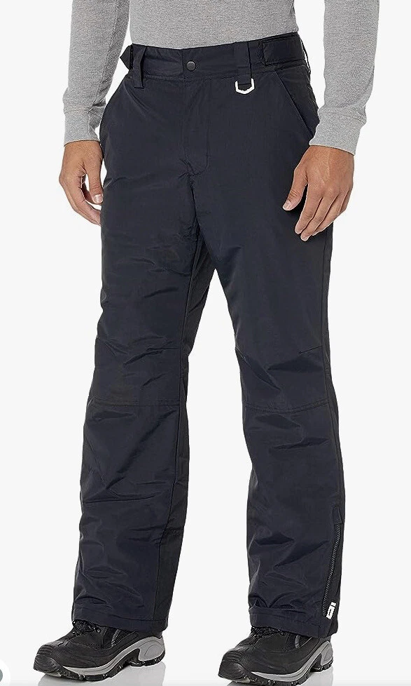 Men's Snow Ski Pants Water Resistant Insulated Black XS NWT Snowboard Sports
