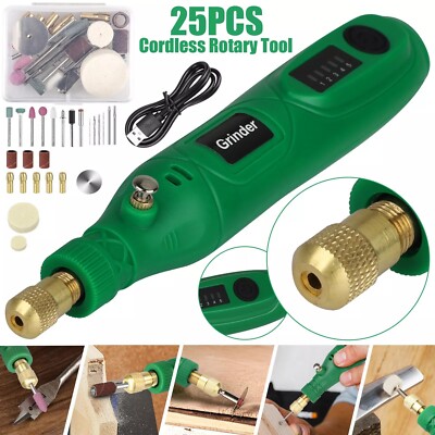 Mini Grinder Rotary Tool Polishing Drill Kit Variable Speed 24pcs Accessories