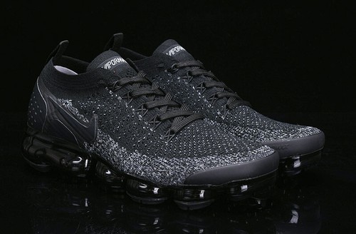 Nike Air VaporMax Flyknit 2 'nero grigio' Air Cushion scarpe uomo (SPEDIZIONE GRATUITA) - Foto 4 di 7