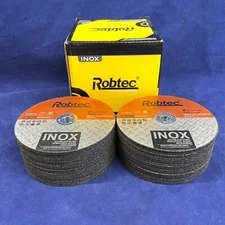 Set of 50: Robtec White Aluminum Oxide Steel Cut Off Wheels 4" X 1/16" X 3/8"