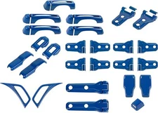 43x Full Set Exterior Door Hinge Cover Trim Kits For Wrangler JL 2018+ Blue
