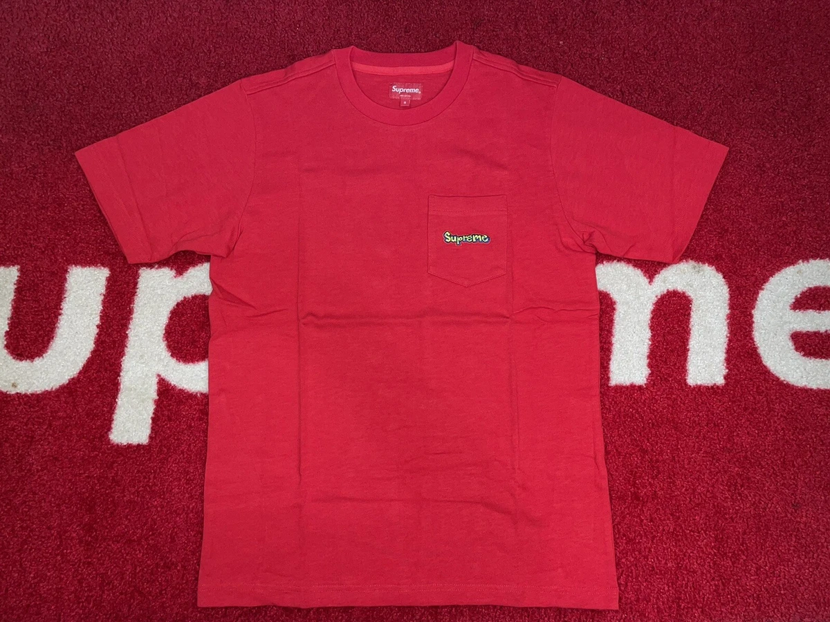 2015 S/S SUPREME EMBROIDERED SKATE POCKET TEE T-SHIRT BOX LOGO