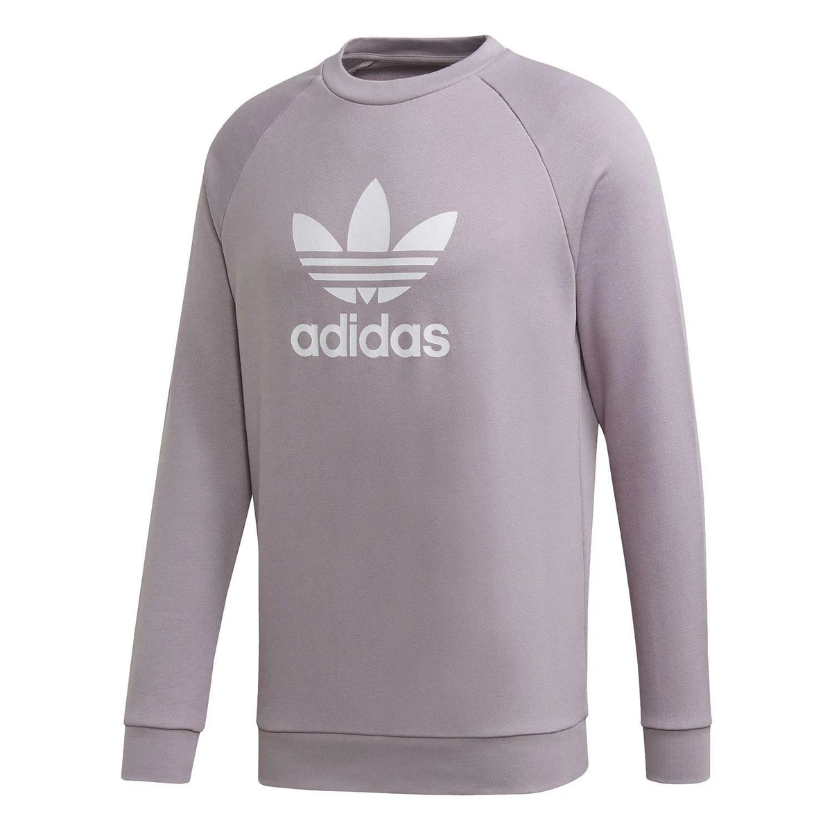 adidas ORIGINALS MEN S TREFOIL SWEATSHIRT JUMPER LILAC PURPLE