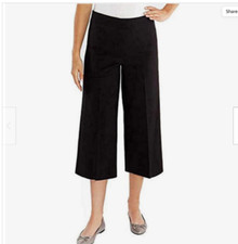 MARIO SERRANI WOMEN'S CROP PANTS BLACK 4/23 NWT