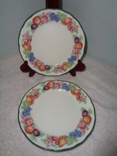 4 EPOCH NORITAKE Market Day Salad Plates Fruit