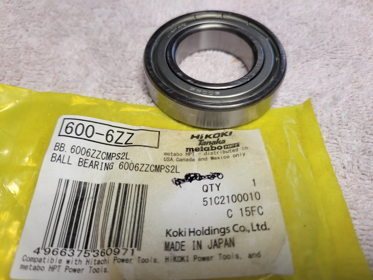 田中 Original Hitachi Part # 600-6ZZ BALL BEARING 6006ZZCMPS2L - NOS | eBay