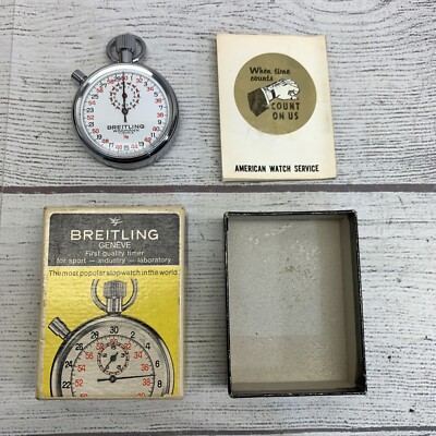 Breitling Wakmann 7 Jewels Stop Watch 1/10 Swiss Made Good Working Condition