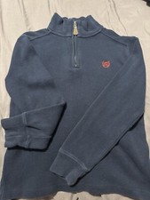 Chaps 1/4 Zip Pull-Over Kids Blue Size 8