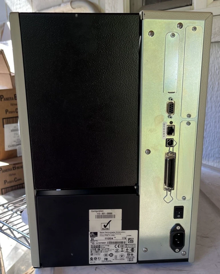 Zebra 110Xi4 Industrial TT/DT Shipping Label Printer Ethernet USB 300dpi - Image 4 of 4