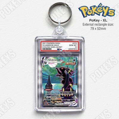 Umbreon VMAX Evolving Skies Alternate Art | XL Size PSA ''Graded'' Pokémon Keyring