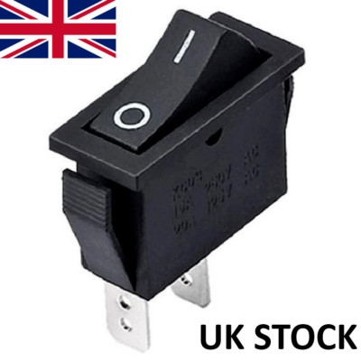 On-Off Rocker Switch 2 Position SPST 15A 240V AC Car Dash Boat 12V DC ...