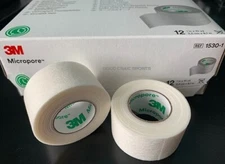 3M Micropore PAPER Surgical Medical Tape 1" x 10 yds - 1, 2, 4, 6, 12, 24 Rolls